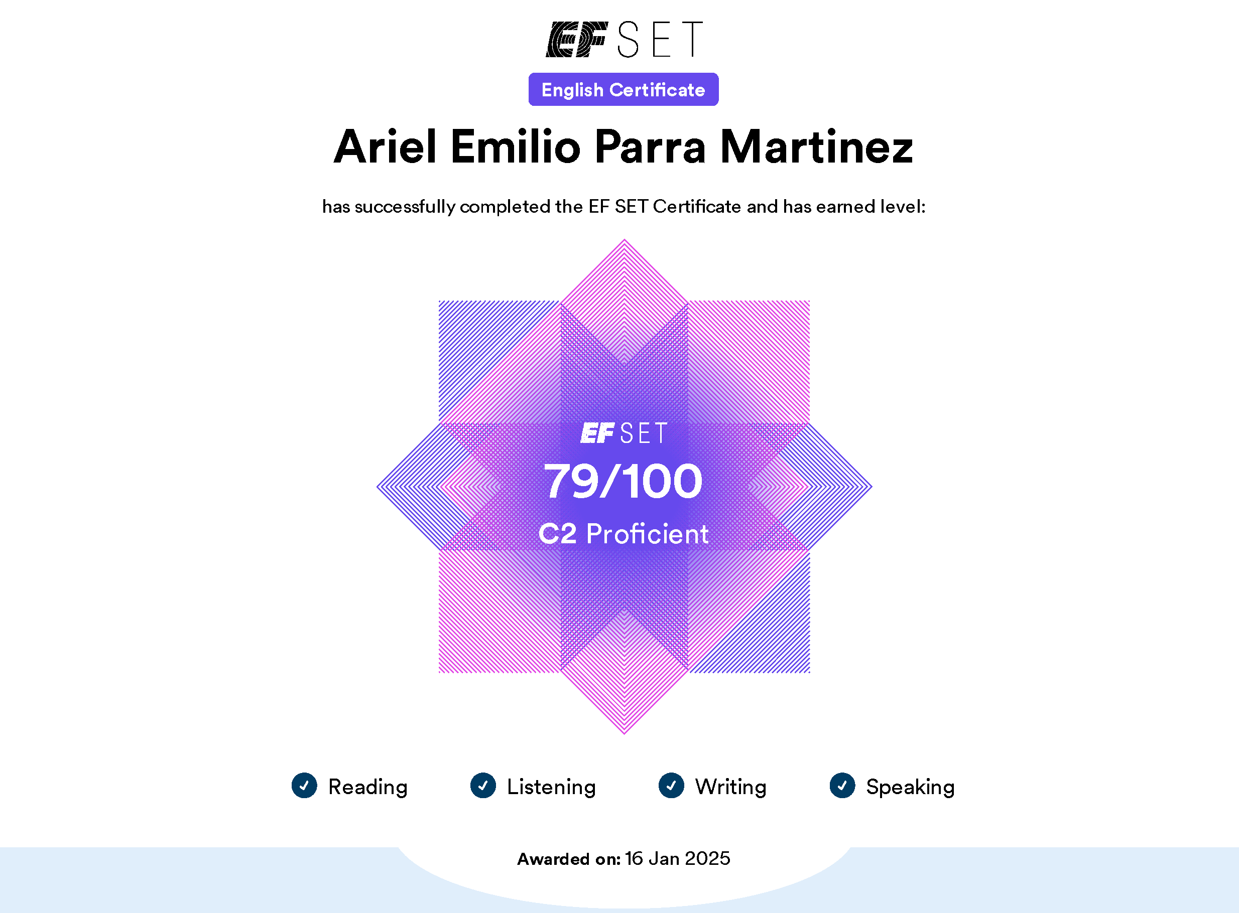 EF SET English Certificate image