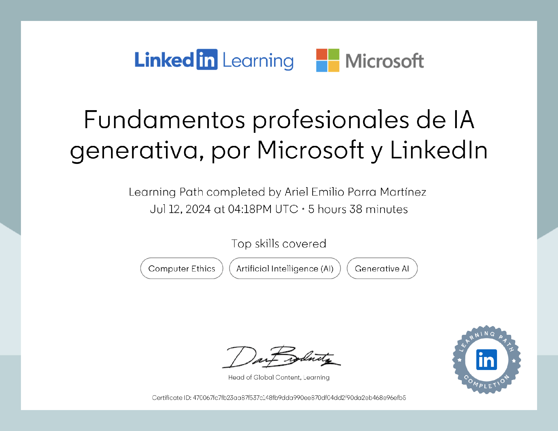 Career Essentials in Generative AI by Microsoft and LinkedIn image