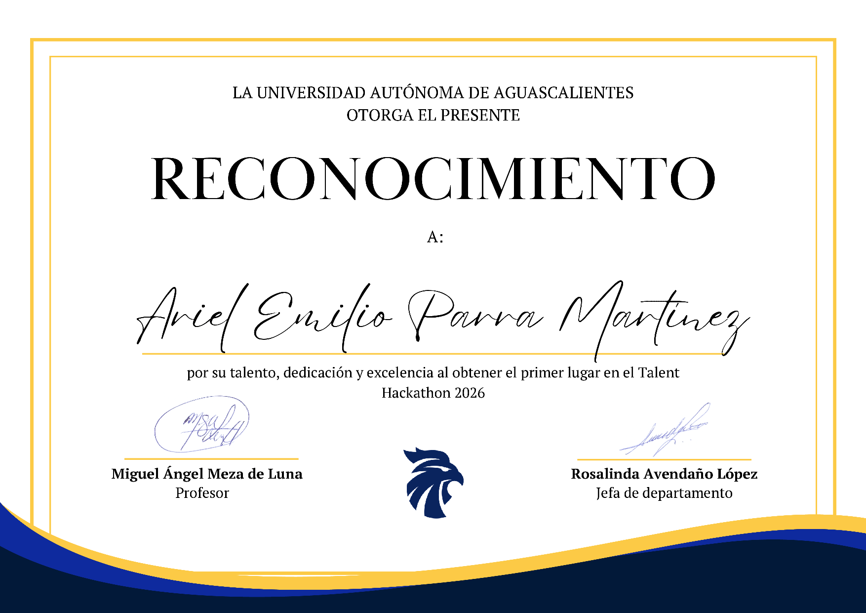 Talent Hackathon 2026 1st Place Recognition image